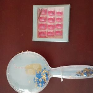 Glitter Brush & Ice Cream Design Nails New